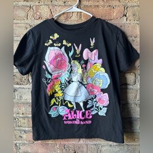 Disney Black and Pink Floral Graphic Tee